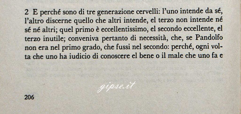 Niccolò Macchiavelli, citazione da "Il principe".